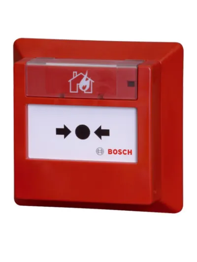Pulsador de Alarma BOSCH FMC-420RW-GFGRD con cristal, Montaje Empotrado, Rojo