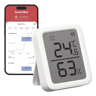 Sensor de temperatura y humedad SwitchBot SWITCHBOTMP con pantalla LCD