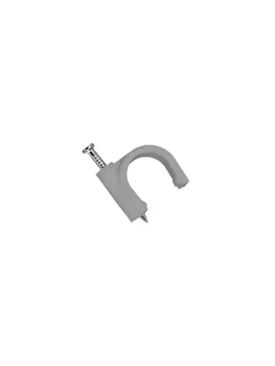 Grapas para cable redondo OEM LMG-NCC-7mm-Gray, grises, 50 piezas