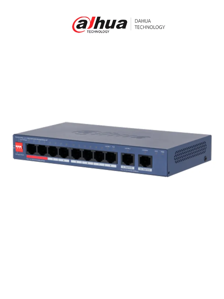 Switch PoE Dahua DH-CS4010-8GT-110 con 8 puertos Gigabit