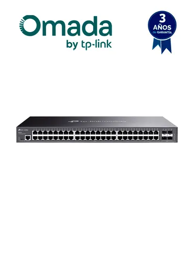Switch administrable TP-LINK SG3452 de 48 puertos Gigabit y 4 SFP