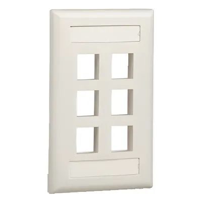 Placa de pared PANDUIT NK6FWHY para 6 módulos Keystone