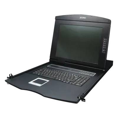 Consola KVM PLANET KVM-210-08M con LCD de 17 pulgadas y 8 puertos VGA