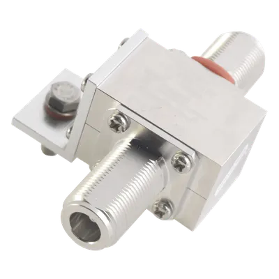 Protector Coaxial / Rango 20-1000 MHz / Potencia 375 W VHF / Conectores N-Hembra / Montaje de Tierra Universal