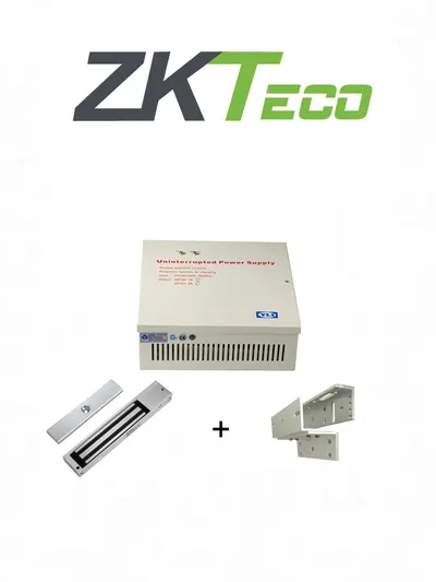 Cerradura magnética ZKTeco LM2805 de 200 kg con soporte ZL