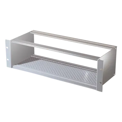 Chasis bastidor / 3UA / Rack 19" / Acero inoxidable y aluminio / 420 x 132 x 163 mm / 84 UP