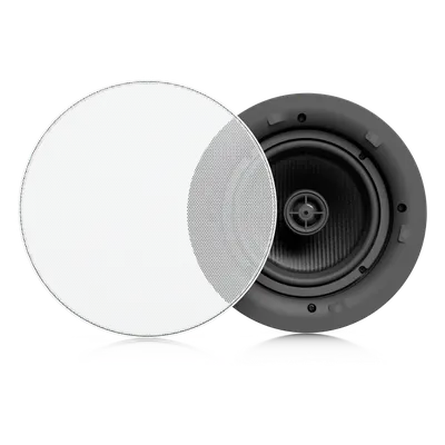 Altavoz Empotrable de Techo / Woofer 6.5" / Tweeter 1" Pivote ±15° / 130W / 8 Ohms / Cobertura Simétrica Axial 90° / NDAA Compliant
