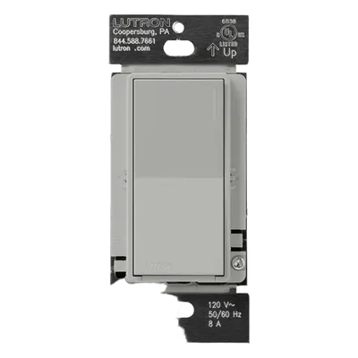 Apagador de pared / 8 A iluminación / 5.8 A motor (1/4 HP) / neutro requerido / multilocación / Pebble / RadioRA 3