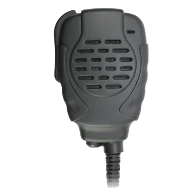 Micrófono-bocina de uso rudo / Diseño modular / Jack 3.5mm / IP56 / Clip 360° metálico / Compatible Motorola y HYT