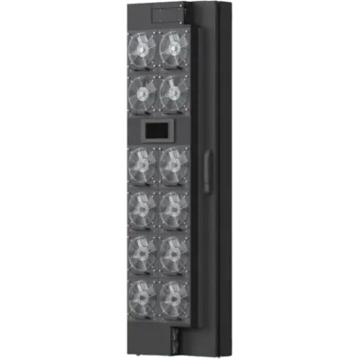 Enfriador de Puerta Trasera Activo para Rack 42U / Ancho 800 mm (31.5 in) / Capacidad hasta 78 kW / Refrigeración por Agua Fría / 12 Ventiladores DC Hot-Swap / Hoffman RackChiller RDHX PRO
