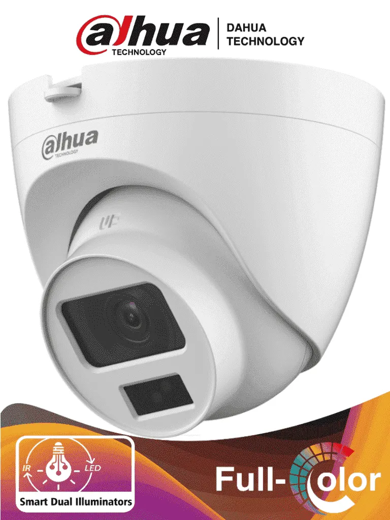 Cámara domo Dahua DH-HAC-HDW1200CLQN-IL-A de 2 MP con luz dual