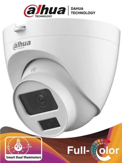 Cámara domo Dahua DH-HAC-HDW1200CLQN-IL-A de 2 MP con luz dual