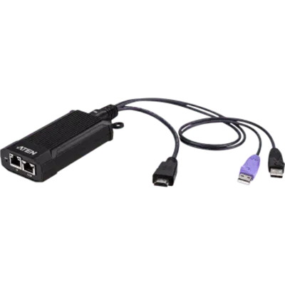 Extensor KVM USB 4K HDMI DigiProcessor / Video 4K 3840 x 2160 @ 30Hz / RJ-45 KVM + SP / 2 x USB + HDMI / Bus-Powered DC 5V / Aluminio / TAA