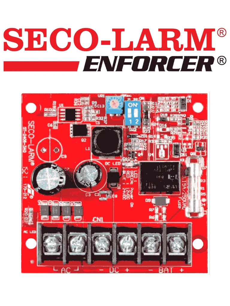 Fuente de poder SECO-LARM ST-2406-3AQ de 2.5 A con cargador