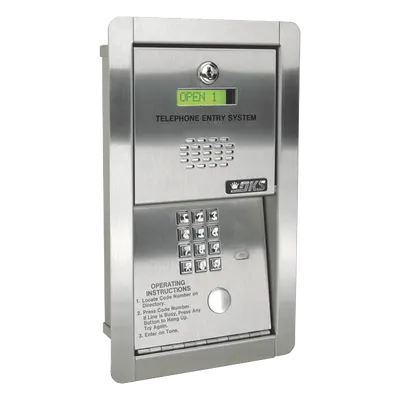 Audioportero telefónico / 600 números / Control 2 puertas / Empotrable / Marcación 16 dígitos / Línea digital o analógica / 16 VAC / 250 mA