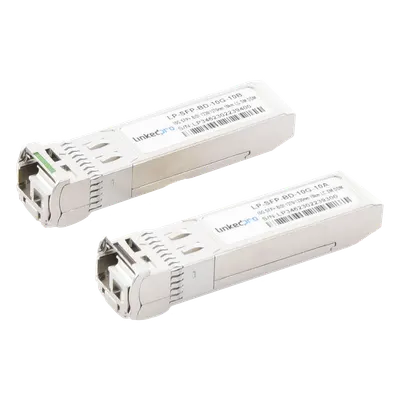 Transceptor SFP+ LINKEDPRO LP-SFP-BD-10G-10 de 10 Gbps para fibra monomodo