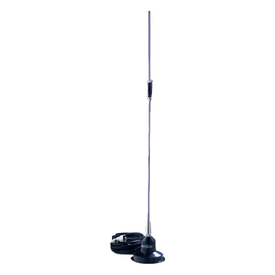 Antena Móvil UHF / 450-470 MHz / 5.2 dB / 75 W / Montaje Magnético / Cable 4.5 m (14.8 ft)