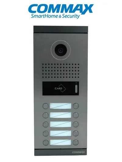 COMMAX DRC10MLRF1 - Frente de Calle Departamental para 10 Monitores con Conexión Directa de 4 Hilos y Apertura con Tarjeta Mifare o Monitor