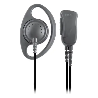Micrófono de Solapa con Audífono / Anillo Abierto / PTT Integrado / Cable 71 cm (28 in) / Conector Simple Pin / Compatible Motorola