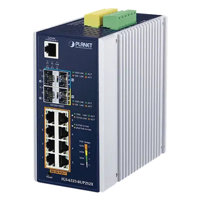 Switch Industrial Capa 3 / 8 Puertos Gigabit PoE++ 95W / 2 SFP 1G/2.5G / 2 SFP+ 10G / Administrable