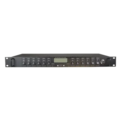 PDU Administrable IP / 12 Salidas CC / Doble Bus 100 A / 12-60 Vcc / 1U Rack 19"