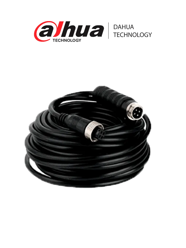 DAHUA MCNU-GXF4-GXM4-6-02 - Cable extensor tipo aviación de 6 Metros/ Para transmisión de video y audio analogico/ Conectores M12 hembra a M12 macho/ 4 Pines/ Especial para DVR Movil/