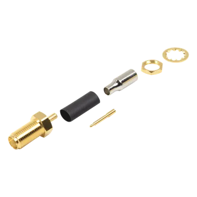 Conector SMA hembra inverso RF Industries RP-3252-1B1 para RG-316
