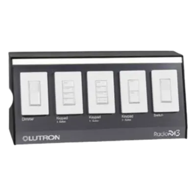 Kit de Demostración Portátil / Sistema RadioRA 3 / 3 Botoneras / 1 Atenuador / 1 Apagador / Estuche Negro