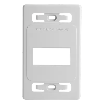 Placa de Pared Modular / 3 Salidas / Single Gang / Color Blanco / Compatibilidad MAX, Z-MAX Blindados y TERA
