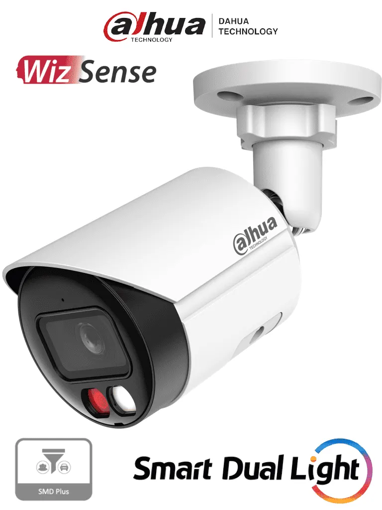 Cámara IP Bullet Dahua DH-IPC-HFW2649S-S-IL de 6 MP con audio