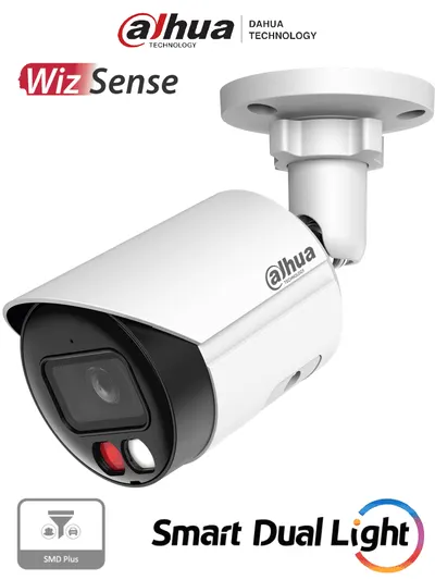 Cámara IP Bullet Dahua DH-IPC-HFW2649S-S-IL de 6 MP con audio
