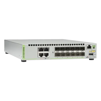 Switch Capa 3 Stackeable / 12 Puertos SFP/SFP+ 10G / 4 Puertos RJ-45 100/1000/10G / 238 Mpps / AlliedWare Plus