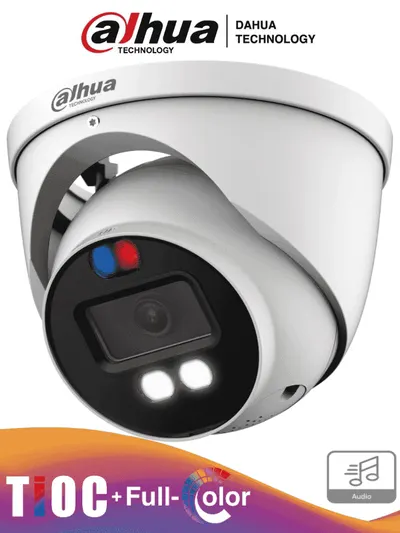 Cámara domo Dahua DH-HAC-ME1509HN-A-PV de 5 MP con disuasión activa