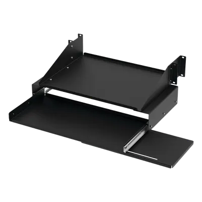 Charola Extraíble para Rack 19in / Teclado y Mouse / 4 UR / 45.5 kg / Extensión 267 mm / Acero Calibre 16