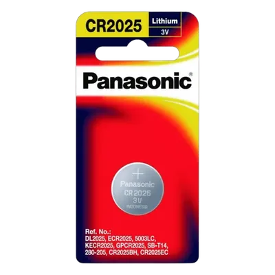 Batería de botón Panasonic CR2025PM de litio y 3 V