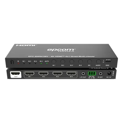 Multivisor HDMI EPCOM PROAUDIO EPC-SW941MV con vista cuádruple 4K