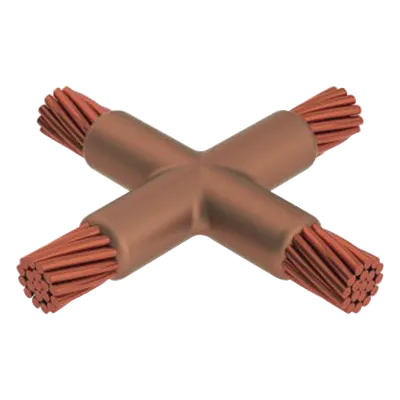 Molde para soldadura exotérmica / Horizontal / Cable 1/0 AWG a 1/0 AWG / Tipo X / Paso y derivación