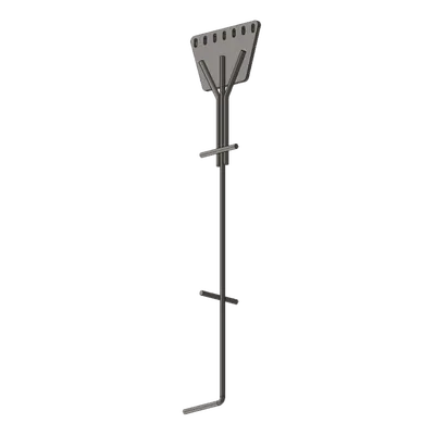 Ancla de Piso Tipo Paleta / 7 Orificios / Varilla 1" / Placa 3/4" / Altura 210 cm (6.9 ft) / Galvanizado por Inmersión