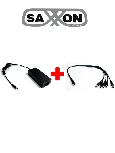 Fuente de poder SAXXON PSU1205D con divisor para CCTV