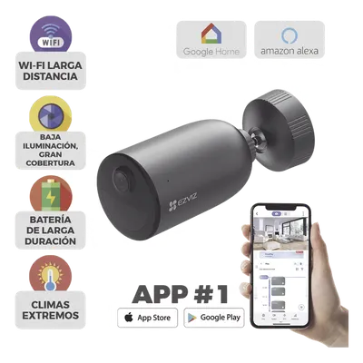 Cámara bala EZVIZ CS-EB3 2K con batería recargable y Wi-Fi
