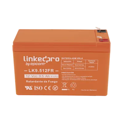 Batería de respaldo LINKEDPRO LK9.512FR AGM de 12 V y 9.5 Ah