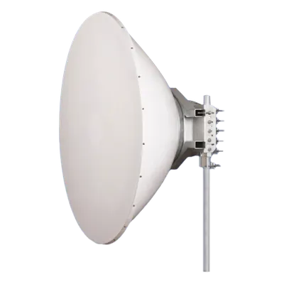 Antena direccional / Parábola profunda / 6.4 ft / 4.9-6.4 GHz / 38 dBi / Acero inoxidable / Dual polarización 90° y 45°