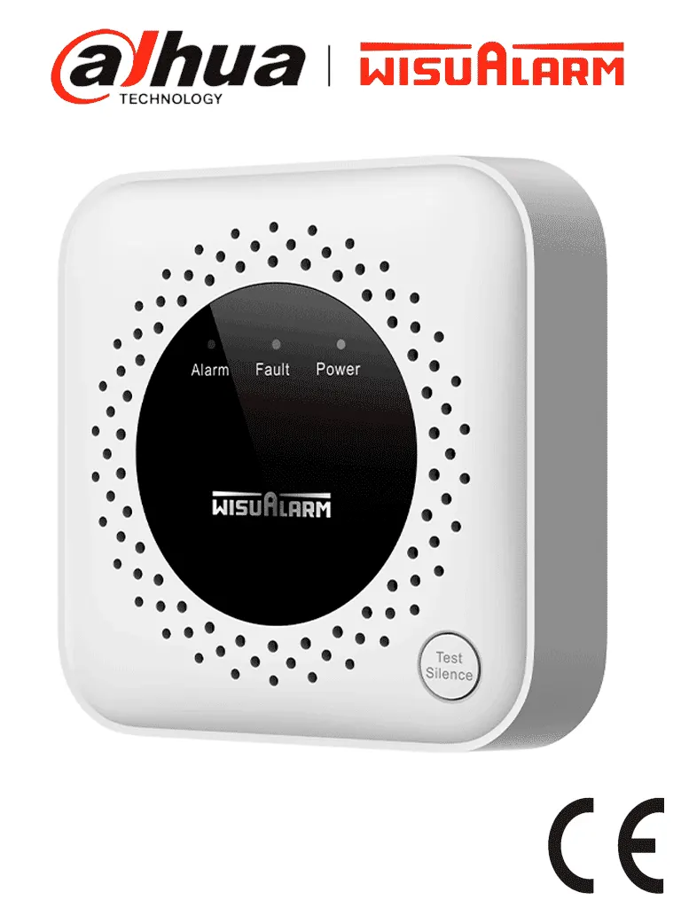 Detector de gas metano DAHUA DHI-HY-GA40A con sensor catalítico y alarma de 70 dB