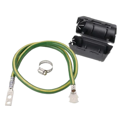 Kit de Tierra Física / Cable Blindado 6 AWG / Puente 24' (7.3 m) / Terminación en Extremos / Cubierta Aislante Negra