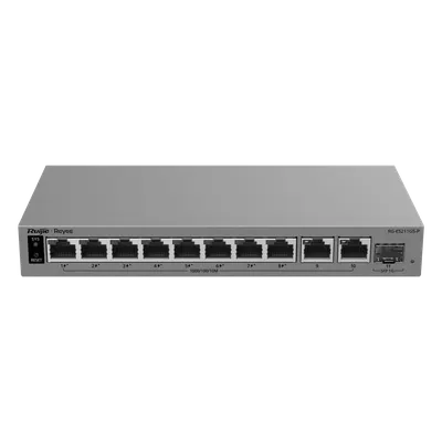 Switch PoE+ Ruijie RG-ES211GS-P de 11 puertos con gestión en la nube