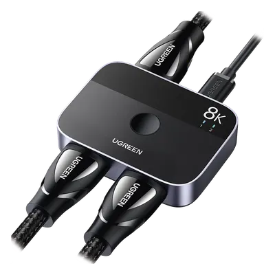 Conmutador HDMI 2.1 / 8K @60Hz / 4K @120Hz / 48Gbps / 2×1 / HDR Dolby / 7.1 Canales