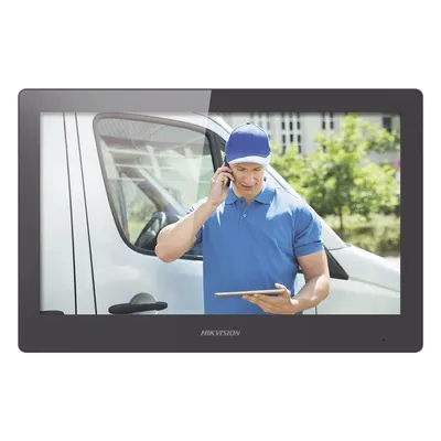 Monitor de videoportero IP Hikvision DS-KH8520-WTE1 con pantalla táctil de 10 pulgadas