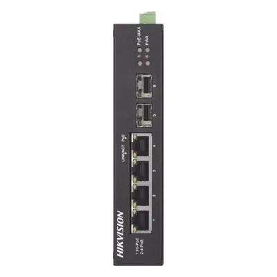 Switch industrial Hikvision DS-3T0506HP-E/HS con PoE++ y fibra SFP