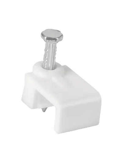 Grapa para cable plano OEM LMG-NCC-5mm-WQ50 blanca, 5 x 6 mm