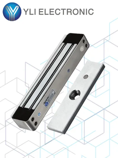 YLI YM280WLED - Cerradura Magnética para exterior IP68 con LED / Fuerza de Sujeción 280Kg /600Lb / Voltaje Dual 12v/24 VDC